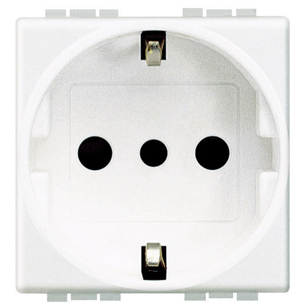 BTICINO LIVINGLIGHT PRESA SCHUKO BIPASSO 2P+T 10/16A BIANCO