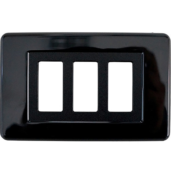 CAL PLACCA PER INTERRUTTORI IN ABS PER MAGIC 3 POSTI NERO