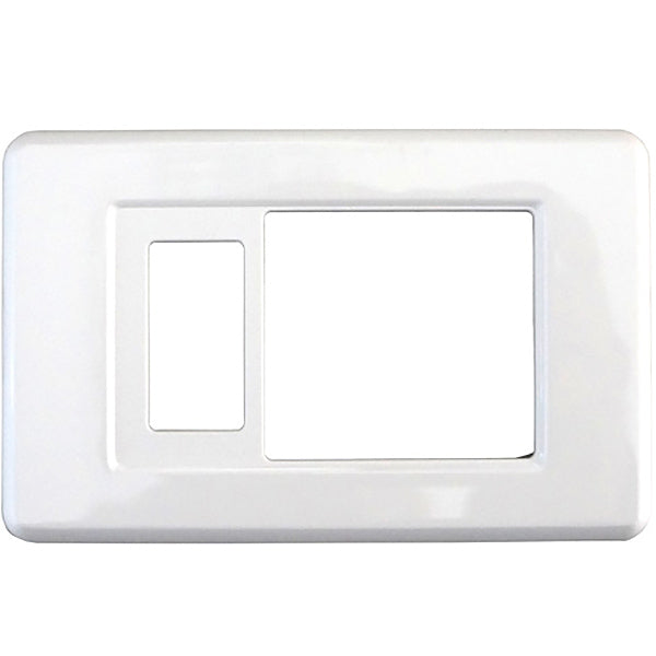 CAL PLACCA PER INTERRUTTORI IN ABS PER MAGIC 1 SCHUKO + 1 POSTO BIANCO