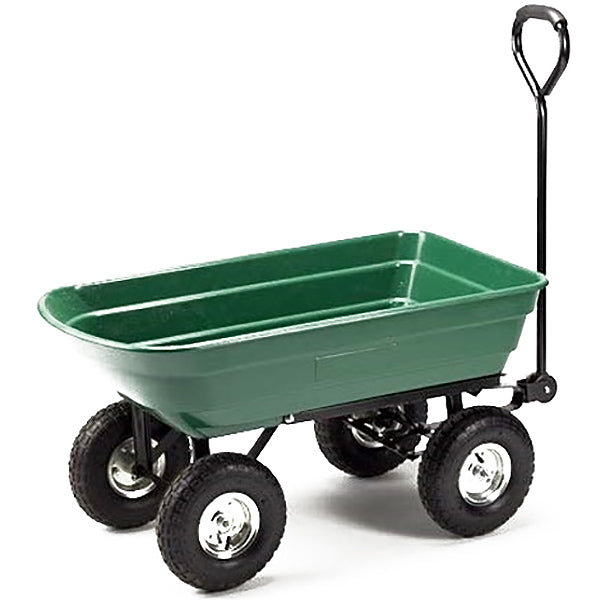 CARRELLO CRUK VASCA IN PLASTICA RIBALTABILE DA LT80 4 RUOTE PNEUMATICHE