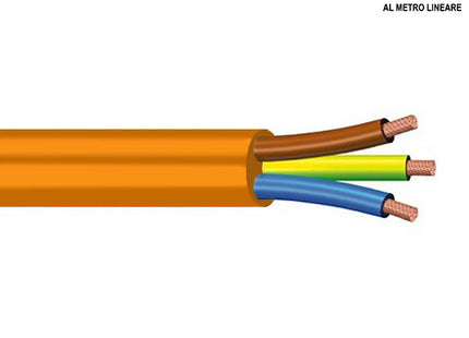 CAVO ELETTRICO AL TAGLIO TIPO SUPERFLEX 3G2,5 ARANCIO AL MTL