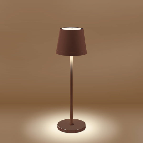 CENTURY LAMPADA DA TAVOLO LED LUME PLUS RICARICABILE CORTEN