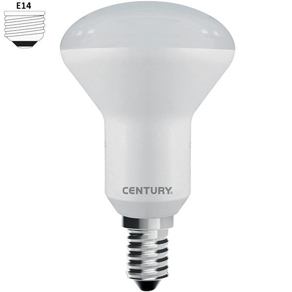 CENTURY LAMPADINA LED SERIE LIGHT R50 REFLECTOR 230V 5W E14 3000K 470LM