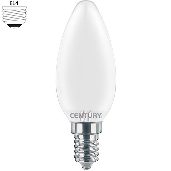 CENTURY LAMPADINA LED INCANTO CANDELA SATEN 230V E14 IP20