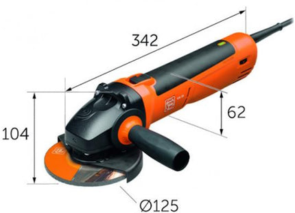 FEIN SMERIGLIATRICE ANGOLARE MOD. CG 15-125 D.MM125 POTENZA 1500W