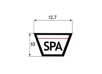 CINGHIA TRAPEZOIDALE SPA 2132 SEZIONE MM12,7X10 SVILUPPO ESTERNO MM 2150