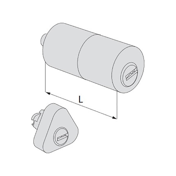 CISA CILINDRO ASTRAL TEKNO PRO COPPIA DA APPLICARE ESTERNO A TUBO MM50*