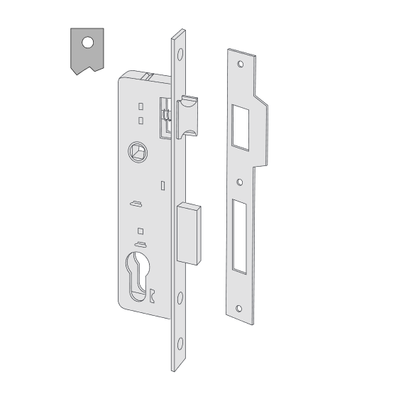 CISA SERRATURA INFILARE A CILINDRO ENTRATA MM30 AMBIDESTRA*
