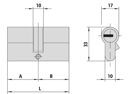 CISA CILINDRO TEKNO INOVATE DOPPIO FRIZIONATO MM30/30