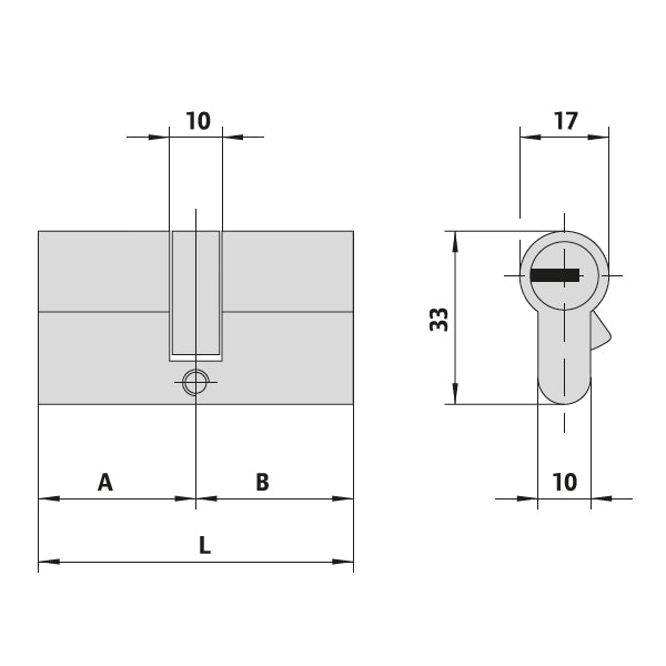 CISA CILINDRO TEKNO INOVATE DOPPIO FRIZIONATO VERSIONE SD MM30/50