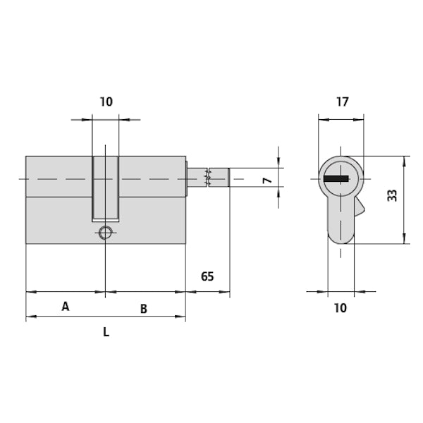 CISA CILINDRO TEKNO INOVATE DOPPIO PREDISPOSIZIONE PER POMOLO