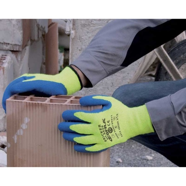 COFRA GUANTI MOD. BRICKER COLORE GIALLO FLUO/AZZURRO