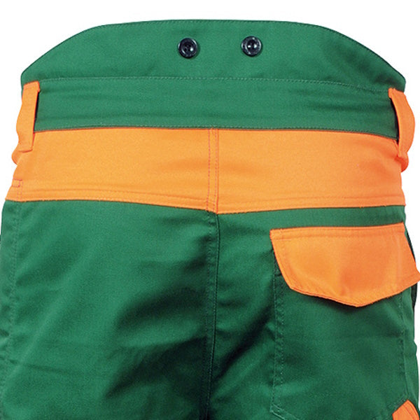 COFRA PANTALONE CHAIN STOP ANTITAGLIO DA BOSCAIOLO VERDE/ARANCIO