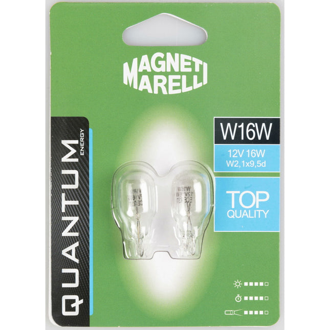 MAGNETI MARELLI QUANTUM LAMPADINA W16W IN VETRO 12V W16W BLISTER DA PZ2