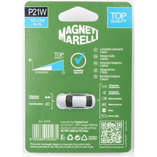 MAGNETI MARELLI QUANTUM LAMPADINA P21W 12V 21W BLISTER DA PZ2