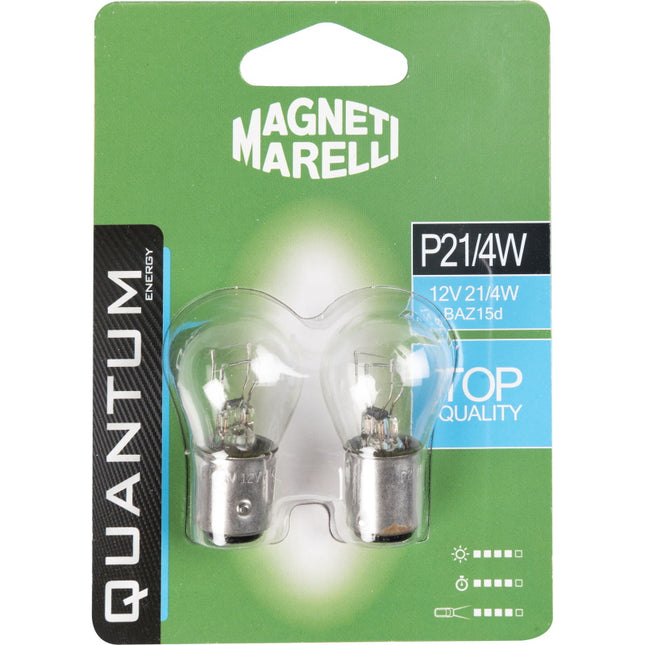 MAGNETI MARELLI QUANTUM LAMPADINA BILUCE P21/4W 12V 21/4W BLISTER PZ2
