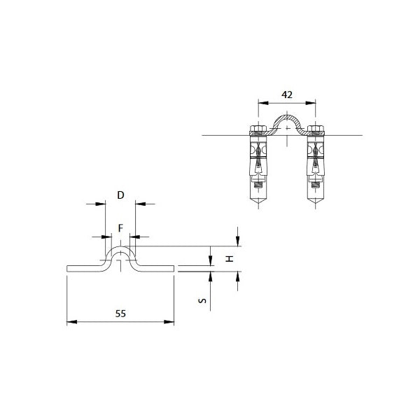 COMUNELLO BINARIO A FISSARE RAPIDO D.MM15 MM3000X3 ART.289P ZINCATO