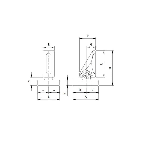 COMUNELLO PERNO SFERICO E PIASTRA ART.105-20