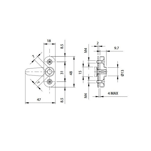 COMUNELLO CHIAVISTELLO ZINCATO ART.620