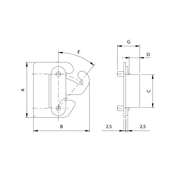COMUNELLO CERNIERA PER VASISTAS ART.600