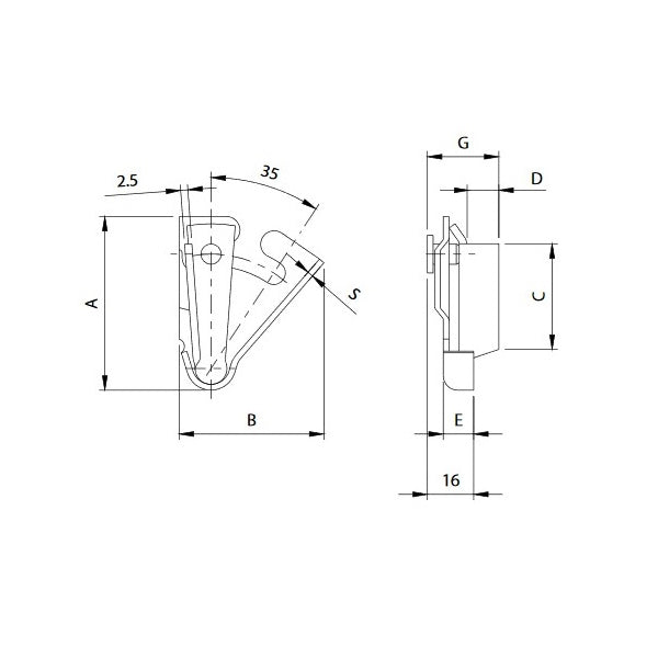 COMUNELLO CERNIERA A COMPASSO PER VASISTAS ART.606