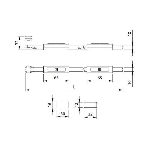 COMUNELLO CATENACCIO PUNTA TONDA D.MM10 ZINCATO ART.712