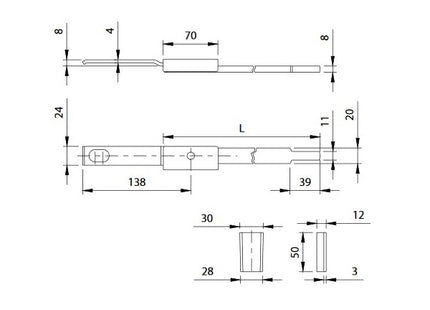 COMUNELLO CATENACCIO A LEVA PESANTE ZINCATO ART.725