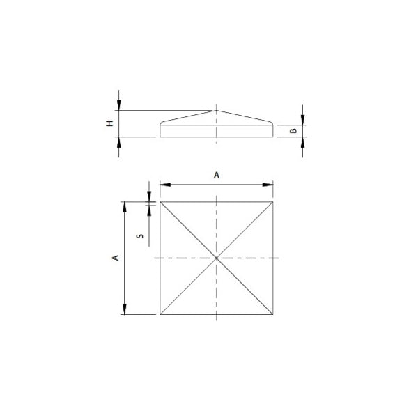 COMUNELLO COPRIPILASTRO QUADRATO GREZZO ART.165