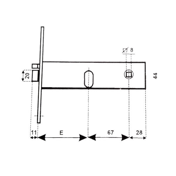 CORNI ELETTROSERRATURA DA INFILARE ART.95400 AMBIDESTRA