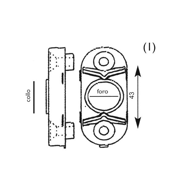 COTTALI MOVIMENTO DK OVALE IN NYLON SPECIALE CON VITI PER CREMONESI