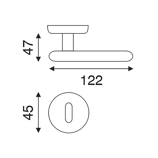 COTTALI KAROL MANIGLIA PER PORTA ROSETTA + BOCCHETTA IN ZAMA