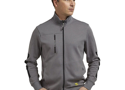 DIADORA FELPA DA LAVORO SWEATSHIRT ZIP LITEWORK GRIGIO ACCIAIO TG.XXL