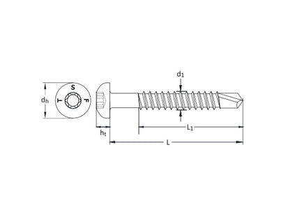 TECFI VITE AUTOPERFORANTE TC IMPRONTA TORX ZINCATA BIANCA ART. RK01