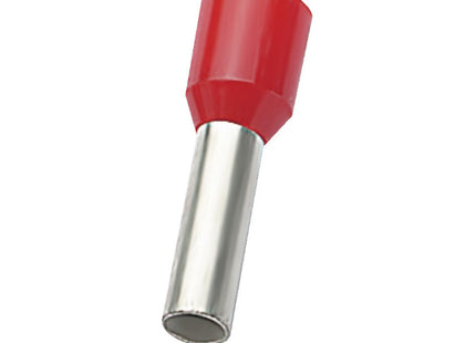 ELEMATIC TERMINALE A TUBETTO COLLARE ISOLATO MMQ.1,00/N ROSSO PZ500