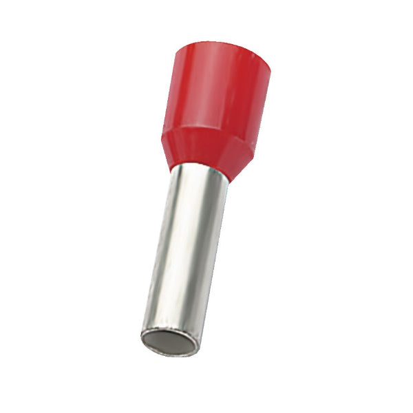 ELEMATIC TERMINALE A TUBETTO COLLARE ISOLATO MMQ.1,00/N ROSSO PZ500