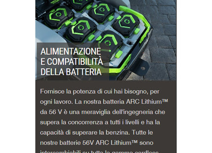 EGO BATTERIA BA2800T 56 VOLT POTENZA 5,0AH AL LITIO