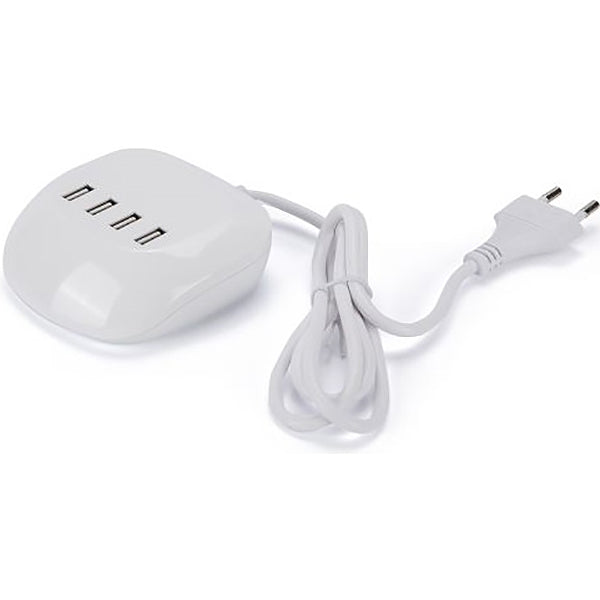 FME ALIMENTATORE 4 USB DA TAVOLO CAVO DA MT1,2 SPINA 10A BIANCO*