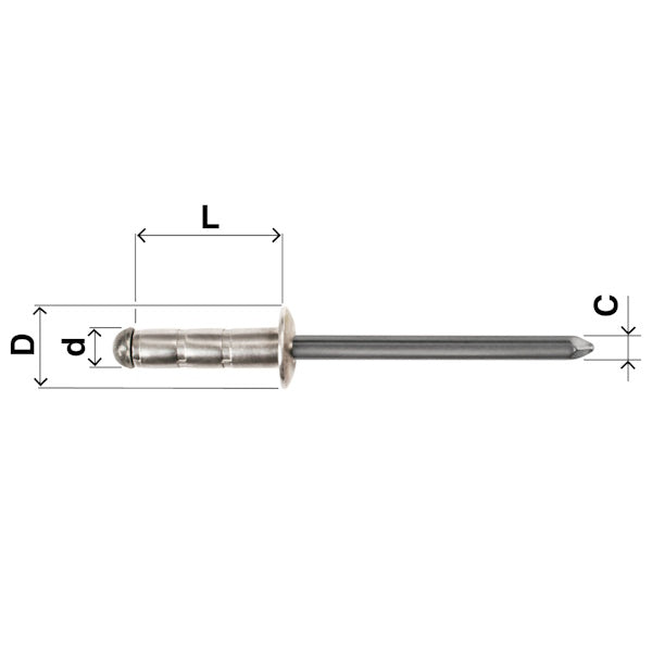 FAR RIVETTI MULTISTADI MULTIFAR IN ALLUMINIO A TESTA SVASATA