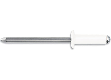 FAR RIVETTI IN LEGA DI ALLUMINIO A TESTA CILINDRICA BIANCO D.MM4,0X12