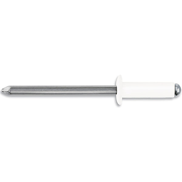 FAR RIVETTI IN LEGA DI ALLUMINIO A TESTA CILINDRICA BIANCO D.MM4,0X12