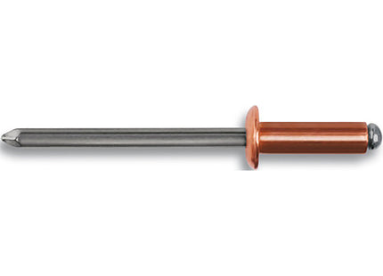 FAR RIVETTI IN RAME NATURALE A TESTA CILINDRICA D.MM3,2X 9