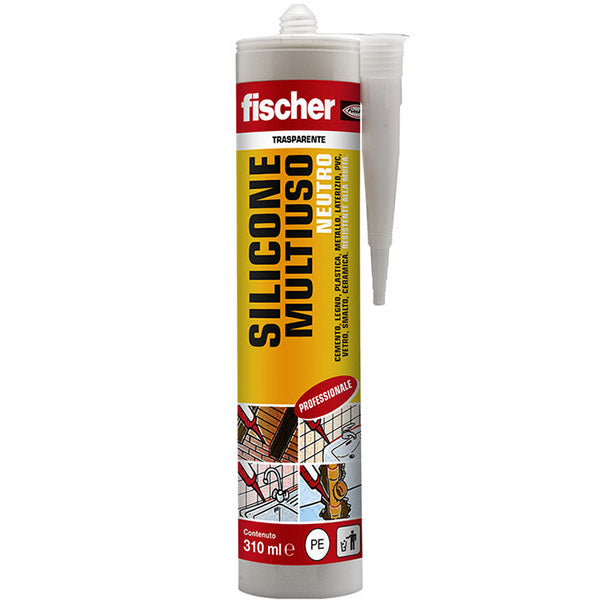 FISCHER SILICONE NEUTRO MULTIUSO SN-TR TRASPARENTE ML310