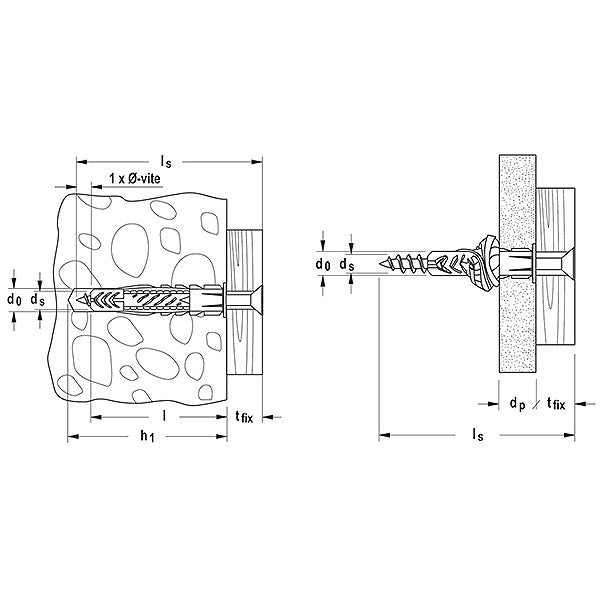 FISCHER TASSELLO UX-R  6X35 IN NYLON CON COLLARE SENZA VITE