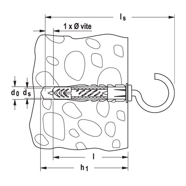 FISCHER TASSELLO UX-RR 6X35 IN NYLON CON COLLARE E OCCHIOLO APERTO