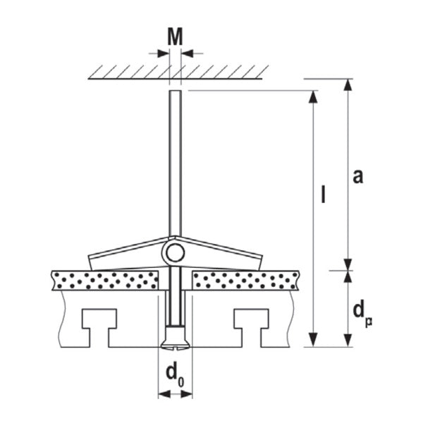 FISCHER ANCORA DI FISSAGGIO KD 4 CON VITE M4X100 E DADO IN OTTONE