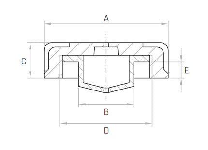 GAMM TAPPO PER SERBATOIO MOD. TS D.MM45 D.FILETTO MM35,2X1,5