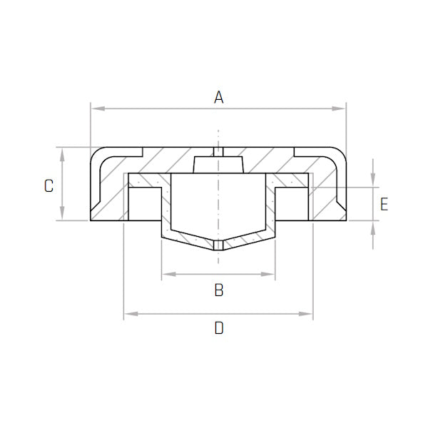 GAMM TAPPO PER SERBATOIO MOD. TS D.MM45 D.FILETTO MM35,2X1,5