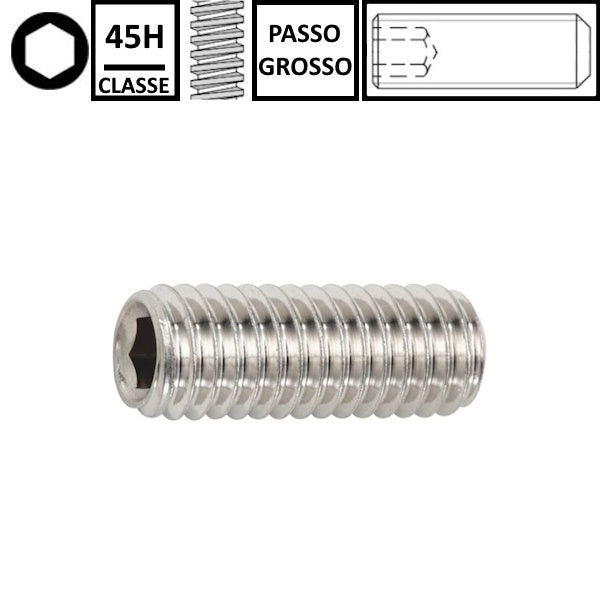 GRANI PUNTA PIANA ESAGONO INCASSATO IN ACCIAIO ZINCATO UNI 5923