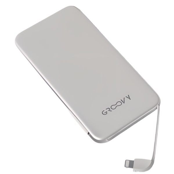 GROOVY POWER BANK LIGHTNING PER DISPOSITIVI APPLE COLORE GRIGIO*