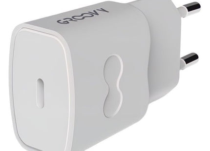 GROOVY CARICATORE DA MURO CON 1 USB C COLORE GRIGIO